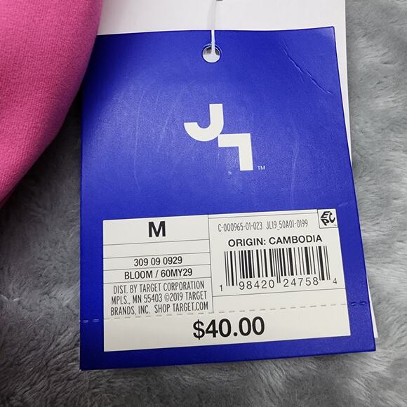 NEW Joy Lab Jumpsuit Womens M Pink Stretch Knit Low Back Flare Active Bodysuit - Picture 5 of 14